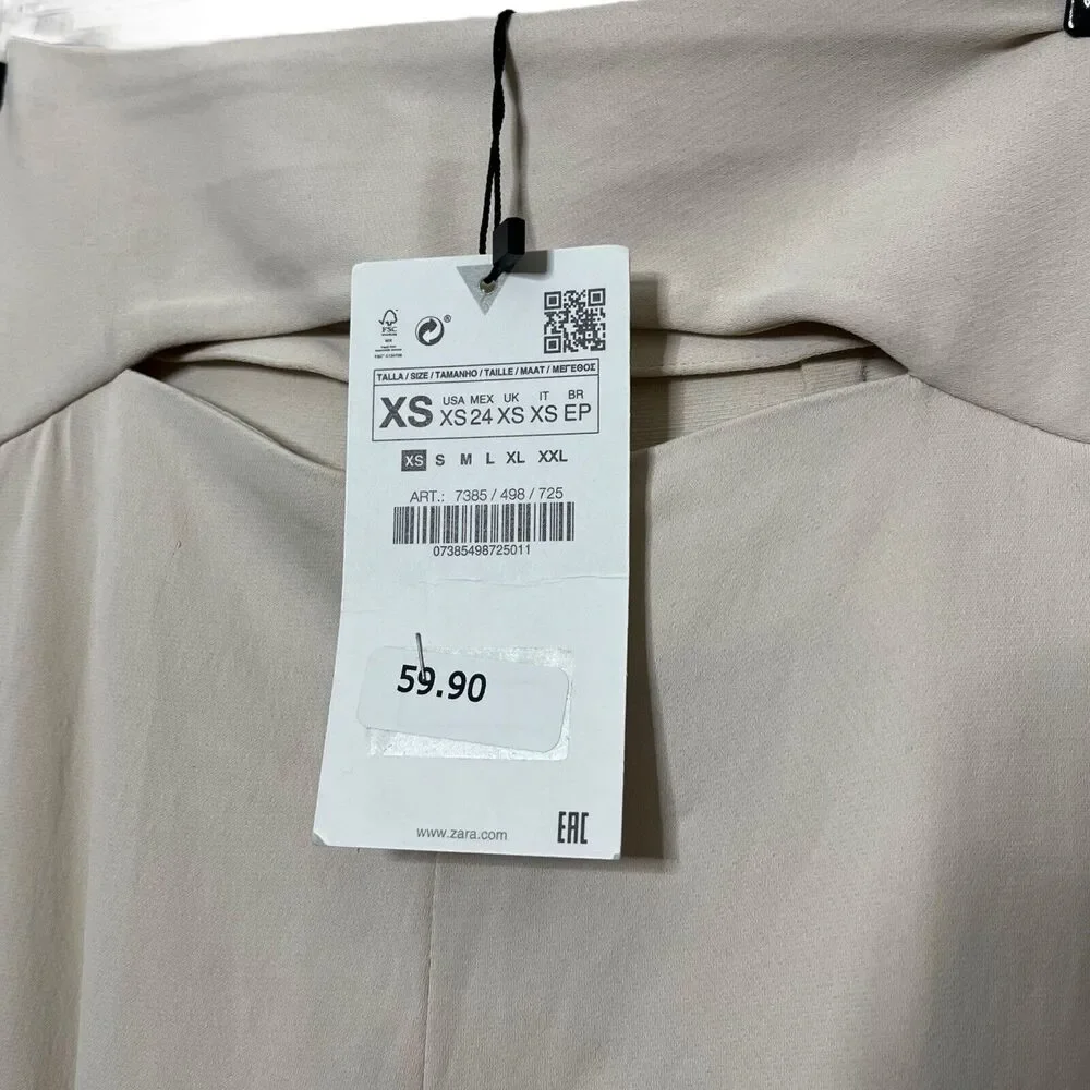 ZARA NWT High Rise Relaxed Trousers Women’s XS Needed Workwear Capsule Chic‎